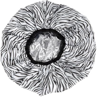 LeeQinersw Cape de Cheveux pour Soins à La Vapeur et Douche, Accessoires de Voyage, Zèbre