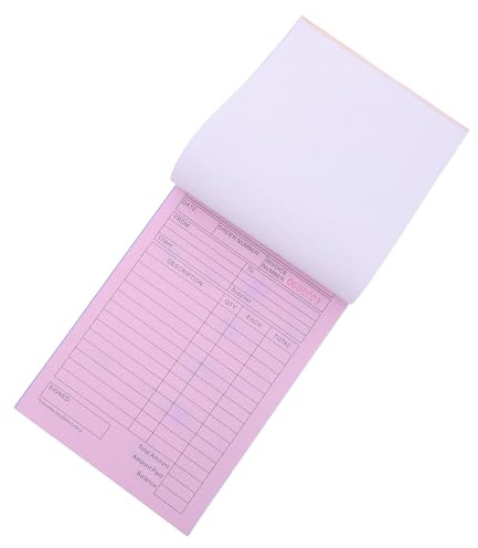 jojofuny Bloc-notes De Reçus Pour Entreprises 2 Volets 30 Doublons 60 Pages Carnet De Commandes Factures Gestion Commerciale Bureau Polyvalent