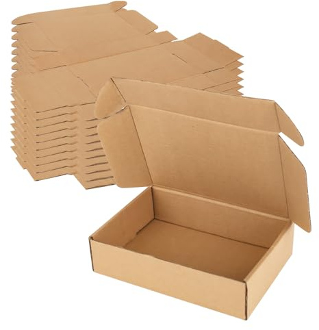 Small Cardboard Boxes, Brown Corrugated Shipping Boxes 7.3x5 x1.8 Inches (18.5x12.5x4.5 cm) Small Parcel Boxes, Packaging Mailing Boxes for Business, Posting, Storing or Gift(Pack of 10)