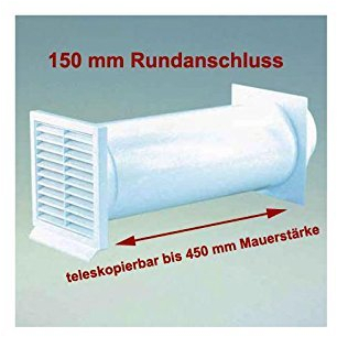Kütec 321654 Mauerkasten, Weiß, 150mm