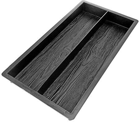 @tec Betonform Schalungsform Gießform für Beton, Gips, Zement Palisade-Diele Holzmuster für Haus und Garten 80x43x4,5 cm