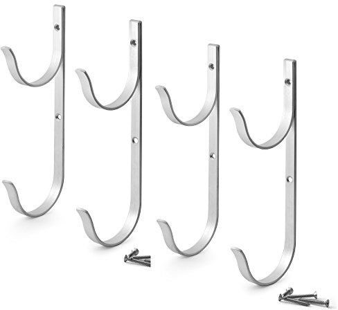 Aquatix Pro Pool Pole Hanger Premium Aluminium Holder Set, 4pc