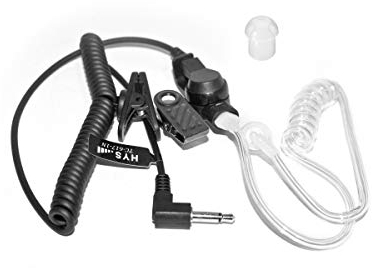 HYS Écouteurs Intra-Auriculaires 3,5 mm Transparent avec Clip de Fixation pour écouteurs Intra-Auriculaires