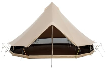 CanvasCamp Sibley 500 Apex: lussuosa tenda glamping per 8 persone, impermeabile, XXL e avventure all'aria aperta, tenda in cotone per 6-8 persone, tenda a campana, tenda di lusso durevole in cotone