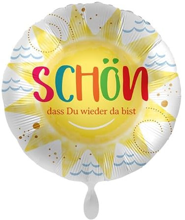 NEU Folienballon - Schön dass du wieder da bist - ca. 45cm Durchmesser