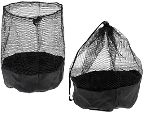 Gralara 2x Nylon Football Field Markers Carry Drawstring Mesh Bag Soccer Sports Training