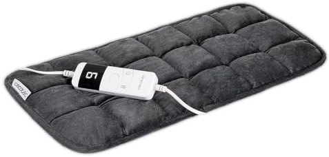 Cecotec Almohadilla Eléctrica 30x60cm con Peso HeatConfort 4000 ThermalPad Weighted. 110W, Peso 2kg, Ideal para Espalda, Abdomen o Piernas, 10 Niveles de Temperatura y 6 Temporizador, Controlador LCD