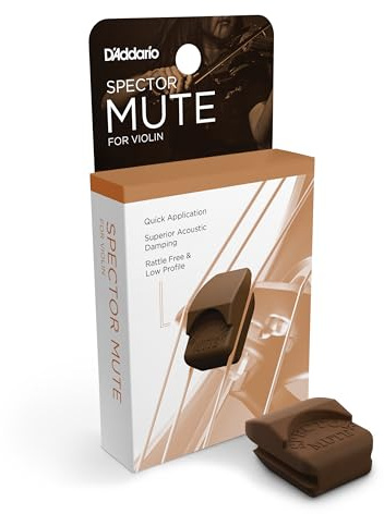 D’Addario Spector Violin Mute - Reduces Volume While Playing - Great for Practicing Quietly - Copper