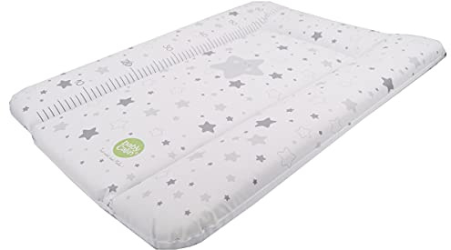 babyCalin Matelas à Langer Confort Etoile Grise 50 x 70 cm - Avec toise imprimée