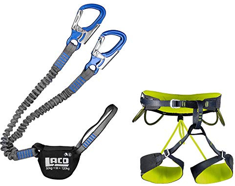 LACD Klettersteigset Pro Blue + Klettergurt Camp Größe S