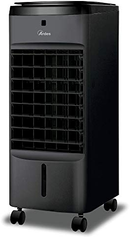 Ardes AR5AMR08 Penny Rafraîchisseur d'ambiance avec roues numériques, minuteur et télécommande, capacité du réservoir 4 L, noir