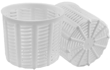 E.T.I. s.r.l. Fuscelle Forma Giunco per Ricotta e Formaggi 100 Grammi (40 Pezzi) - Stampo per Formaggi e Ricotta - Classico con Stile Giunco - Bianco