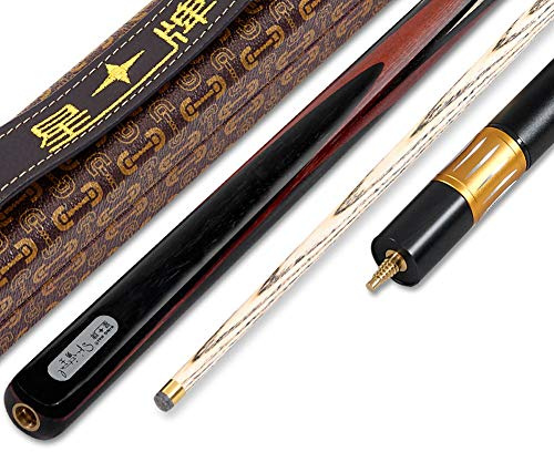 YRU 145cm Stecca da Biliardo 18OZ Fatto a Mano Punta 10mm Ash Snooker Stecca con Stecca Case Ed Estensione(Color:#2)