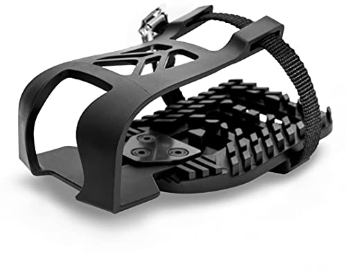 Boerte Peloton Bike & Peloton Bike+ Pedale kompatible Zehenkäfig-Adapter – wandeln Sie Delta-Pedale auf Indoor-Heimtrainer in Zehenkäfige und Riemen um, Fahren Sie mit normalen Schuhen