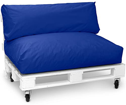 Spatium Jumbo XXL Palettenkissen Set abnehmbar Bezug wasserdicht gesteppt Palettenpolster Palettenauflage Palettensofa (Chabrig, 2er Set)