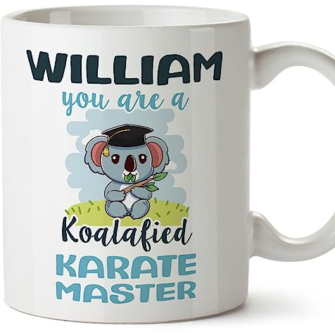 MUGFFINS Tazas Personalizadas para KARATEKA - En Inglés - Custom Koalafied - 11 oz / 330 ml - Regalo Personalizable original y divertido