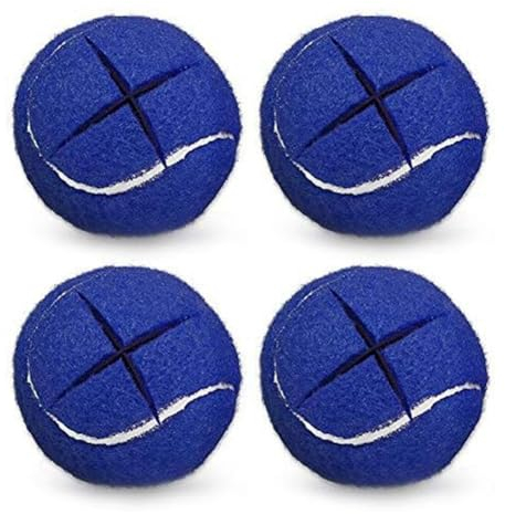 Nudiuhis 4 Stück Tennisbälle für Gehhilfen, Premium-Tennisbälle für Möbelbeine und Hartbodenschutz, Blau