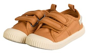 Sterntaler Sneaker tinta unita – Scarpe sportive per bambini in tela – Scarpe estive per bambini con suola antiscivolo – Scarpe unisex con chiusura in velcro, marrone, 27 EU