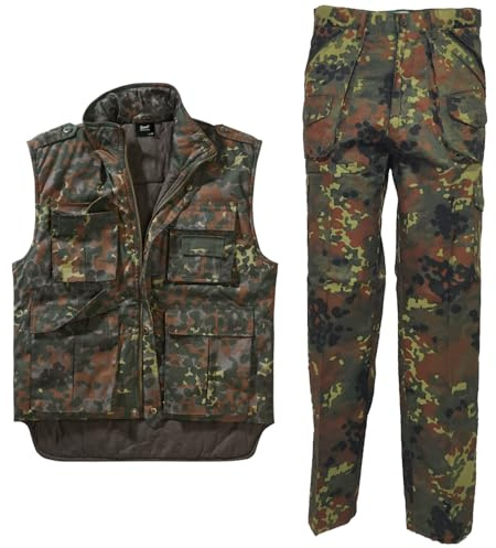 fratelliditalia.org Kit da caccia professionale con gilet e pantaloni Personalizzabile con il tuo logo aziendale Colore Flecktarn Taglia XXXL