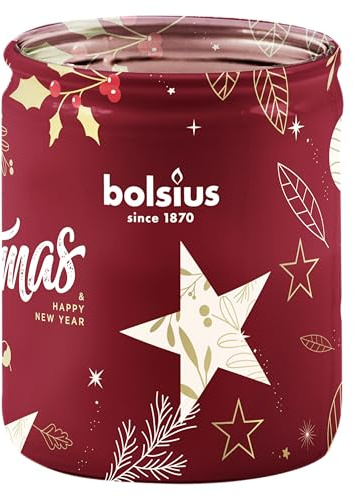 Bolsius - 8717847201041 - Vetro con motivo, 82 x 68 mm, mirtillo, senza olio di palma