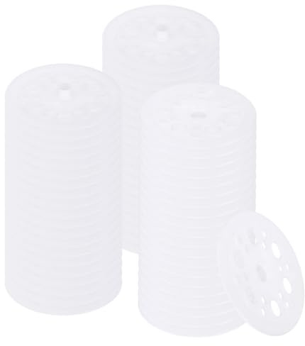 PATIKIL Lot de 300 rondelles d'isolation en plastique de 46 mm, rondelles d'isolation en plastique pour panneaux d'isolation en mousse, fixations de panneaux isolants, insonorisantes pour mur, sol