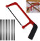 HELION Professional Small Hacksaw with 10 Exchangeable Hacksaw Blades，Adjustable Angle Junior Hack Saw Small Handsaw Set, Heavy Duty Mini Hack Saw for Cutting Plastic, PVC Pipe, Wood