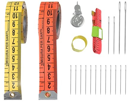 CHROMACRAFT Righello Morbido Antropometrico da 4 Pezzi con Scatola Portaoggetti, Kit da Cucito Righello da Sarto da 1 Pezzo, Strumenti di Cucito Speciali per Uso Domestico.