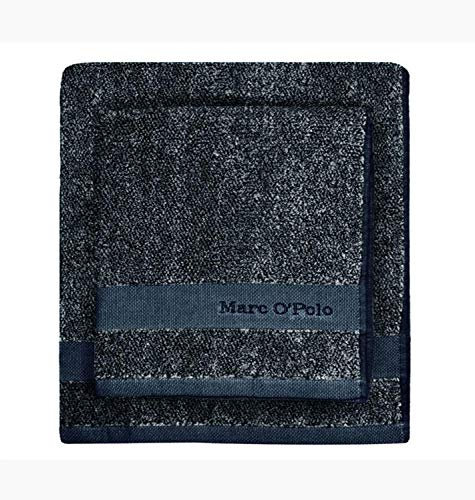 Marc O'Polo Handtücher Melange Marine-Light Silver Gästetuch 30x50 cm