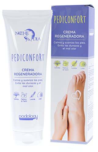 Crema pies regeneradora PEDICONFORT, calma y suaviza los pies, evita las durezas y el mal olor. Tratamiento para pies secos, cansados y deteriorados. 250 ml Marca: Noche y Día
