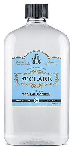 St Clare Aloe & Witch Hazel Facial Toner - Alcohol Free Witch Hazel Toner for Face & Skin (Unscented)
