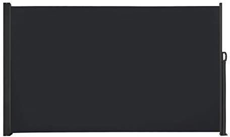 UISEBRT Seitenmarkise Ausziehbar Sichtschutz - Markise Seitensichtschutz Windschutz für Terrasse, Balkon, Garten (200 x 300cm, Anthrazit)