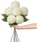 10cm groß Kunstblume Hortensie mit 63cm Langer Stiel, 6 PCS weiß Künstliche Hortensie Blumen, Kunststoffblume Hortensie für Hochzeits Deco, Heimdeko, Büro, Garten Party Deco, Blumenarrangement