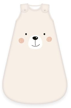 Herding babybest sovsäck, Little Bear motiv, 70 cm, dragkedja runt om på sidan och tryckknappar