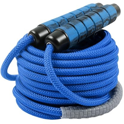 16 FT Long Jump Rope for Kids Adults,Double Dutch Jump Rope,Adjustable Skipping Ropes with High-strength Nylon Braided Rope Core,360°Rotation Not Entangled,Long Enough for 2-4 Jumpers.Blue