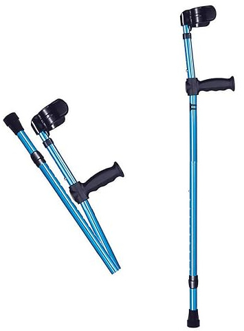 Muletas médicas para caminar, muletas de codo plegables, portátiles, plegables, para antebrazo, muletas ergonómicas para adultos, para mujeres y hombres, ayuda ligera para caminar