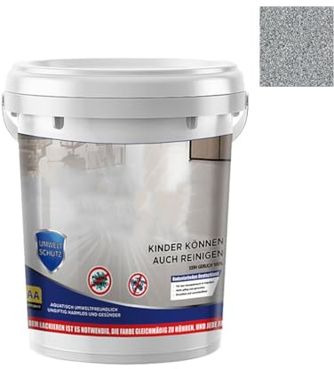 HADAVAKA Vernice Epossidica Colorata per Pavimenti, Vernici Impermeabili Antiscivolo Ad Alta Lucentezza, Antiscivolo per Esterni, per Legno, Cemento, Piastrelle, Piani di Lavoro (Dark Grey,1KG)