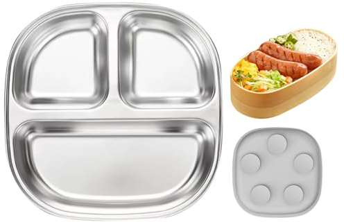 Lpoppcx Per Bambini - Stoviglie Per Bambini Con Alimentazione,Set Ciotole In Acciaio Inossidabile Riutilizzabili Lavabile In Lavastoviglie - Prescolari, Asilo, Scuola, Viaggio, Casa, Picnic