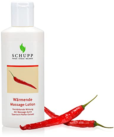 SCHUPP Wärmende Massage-Lotion, 200ml - Massage-Creme für gute Gleitfähigkeit - feuchtigkeitsspendende Lotion bei trockener & rissiger Haut - Made in Germany