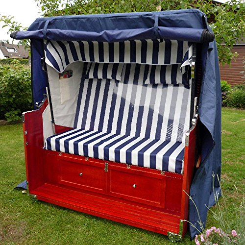 LUXUS XXL winterfeste Strandkorbhülle aus Bootsplane für bis zu 135cm breite Strandkorb Schutzhülle Abdeckhaube Abdeckplane Strandkorbplane Strandkorbhaube Marke: XINRO®