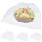 ilauke 4 Pack Pop Up Mesh Food Cover, 3 Sizes Food Net Cover Reusable & Collapsible, Outdoor Fly Nets for Food Keep Out Flies, Bugs, Mosquitoes (17/16/14 Inches)