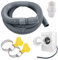 QUACOWW Drain Hose Extension with Connection, Dishwasher & Washing Machine Hose (1.5m)