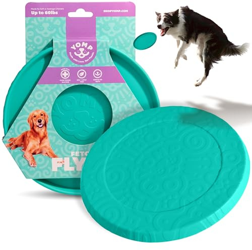 Yomp FetchFlyer Dog Frisbee – Interactive Flying Disc Toy for Soft and Medium Chewers - Outdoor Fetch Toy for Dogs – Made from Pet-Safe, Non-Toxic Silicone