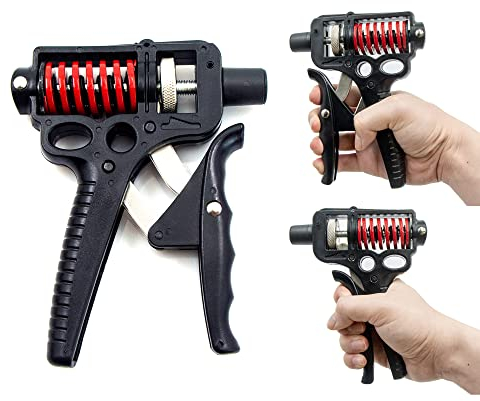 Hand Grip Musculation Avant Bras - Finger Trainer Résistance Réglable 5-60kg, Étireur de Doigts pour Exercices de Récupération de la Main et le Poignet und la Rééducation et Le Renforcement