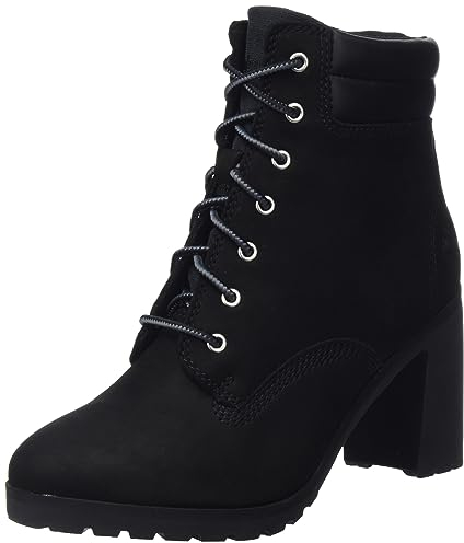 Timberland Allington Double Collar, Stivali alla Moda Donna, Nero Nubuck, 38 EU Larga