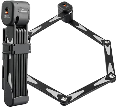 Sportneer Fahrradschloss Faltschloss 100 cm mit 3 Schlüsseln Fahrrad und Motorrad Fahrradschloss mit Aufbohrschutz-Schließzylinder - Fahrradschloss hohe Sicherheit - ART Sicherheitsstufe