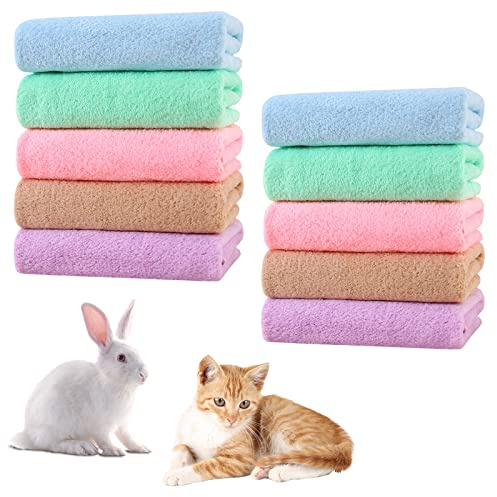 XZEIT Lot de 10 couvertures en Polaire pour cochons d'Inde, Hamster, Cochon d'Inde, Accessoires pour Petits Animaux, Tapis de Couchage pour Animaux domestiques, Fournitures pour Chien, Chiot, Chat