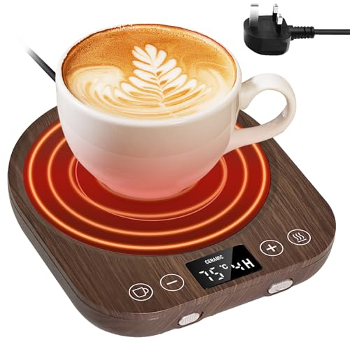 CEROBEAR Coffee Mug Warmer for Desk Cup Warmer for Home Office with Gravity Sensor 9 Temperature Setting(55-85℃) & 9 Hours Auto-on/Off Function for Heating Teapot Plate Coffee Tea Milk Coco Candle