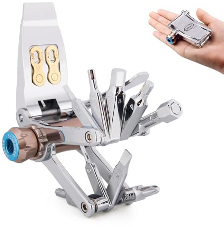 CXWXC Fahrrad Multitool Mit Fahrradpumpe CO2 Kartuschenpumpe,Multifunktionswerkzeug Reparatur Werkzeug Set,Kompakt und Leicht, für Rennrad,MTB,Stadtrad