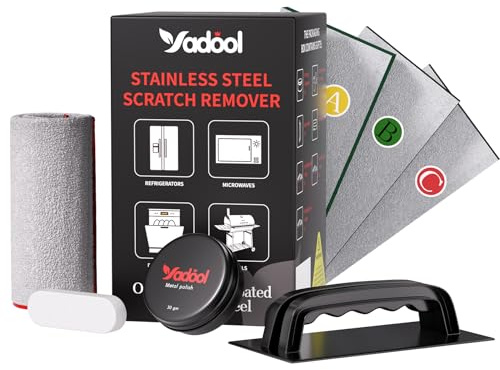 Yadool Stainless Steel Scratch Remover Kit, Suitable for Sinks & Appliances Scratch Repair & Polish, Used for Non-Coated Stainless Steel & Easily Remove Rust, Discoloration