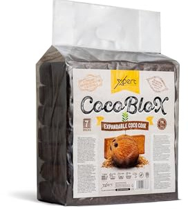 Xpert Nutrients CocoBloX 70L – (Förpackning med 7x10L) | 100% EKOLOGISKA KOKOSBLOCK | PREMIUM KOKOSFIBER FÖR PLANTERING | Det Perfekta Kokosunderlaget för Krukor